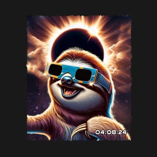 Lazy Eclipse Day: Sloth Observing the Solar Eclipse Shirt Graphic T-Shirt