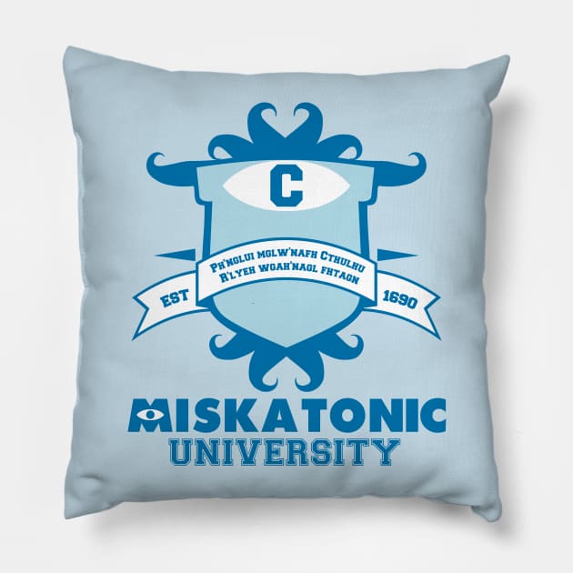 Miskatonic University Pillow by RetroReview