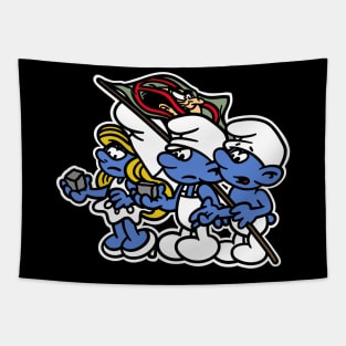 Riot Smurfs Tapestry