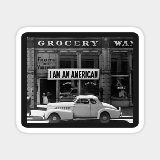 I Am An American, 1942. Vintage Photo Magnet