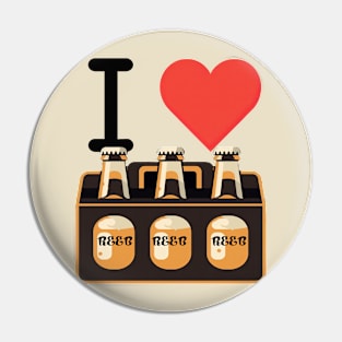 I Heart Beer Pin