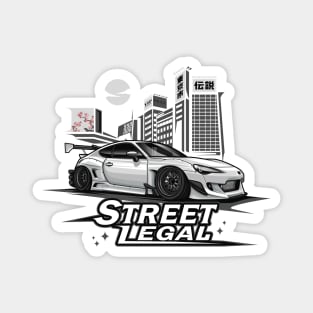 Street Legal - Subie Gang BRZ (White) Magnet