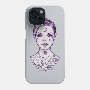 Tattooed Witch Girl Phone Case