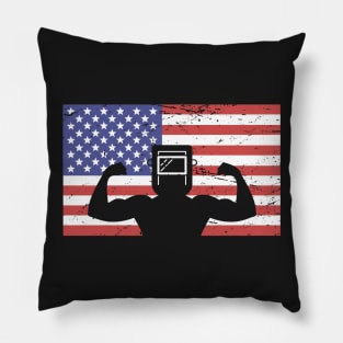 American Flag & Welder Pillow