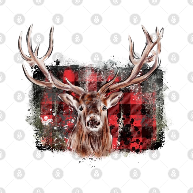 Christmas deer.merry christmas by HJstudioDesigns