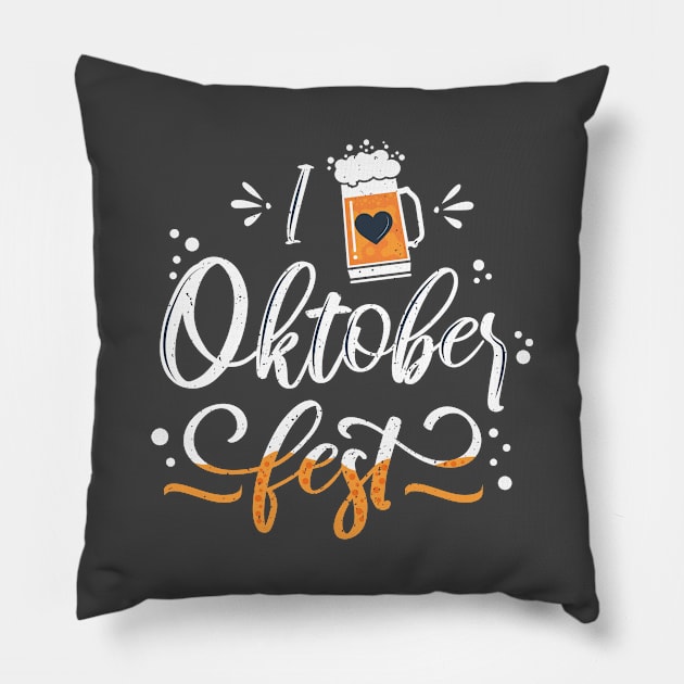 I Love Oktoberfest Pillow by MimicGaming