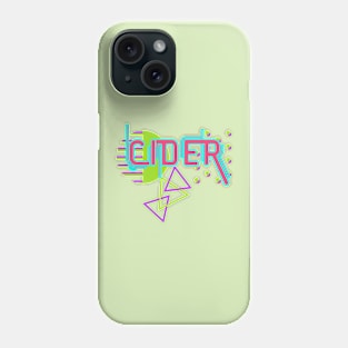 CIDER Retro 80's Style Purple, Aqua, and Lime. No.2 Phone Case