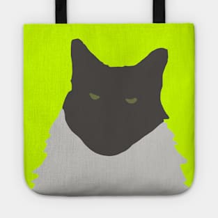 Abstract Cat on Yellow Tote