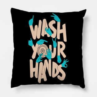 Wash Your Hands illustration Pillow
