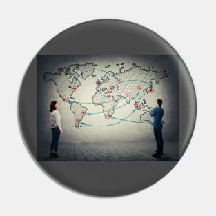 Business trade map Pin