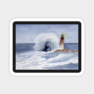 The Wave Watercolor Painting Magnet