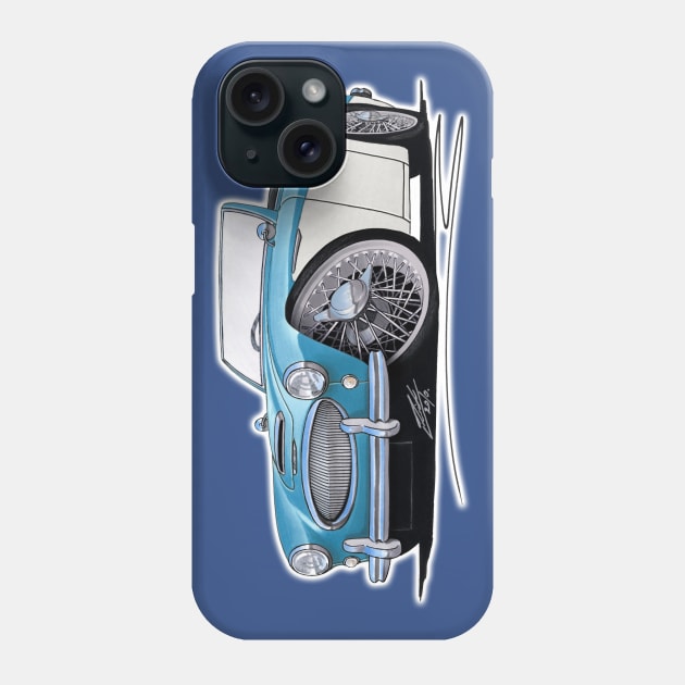 Austin-Healey 3000 Blue Phone Case by y30man5