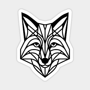 Geometric Fox - Modern Wildlife T-Shirt Design Magnet