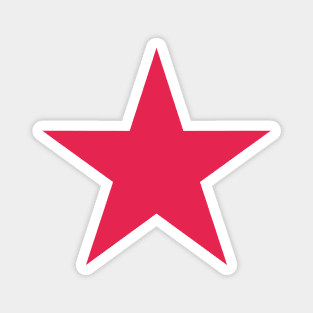 Bright red five-pointed star Magnet