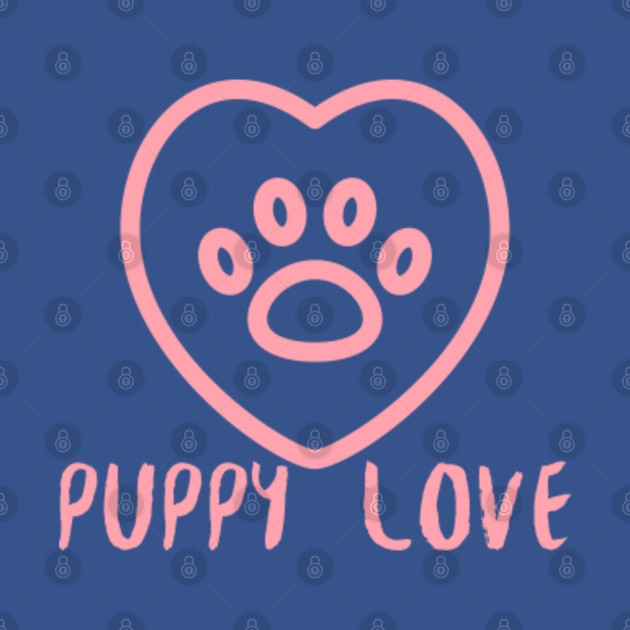 Discover Pink Puppy Love Paw Outline - Puppy Lover - T-Shirt