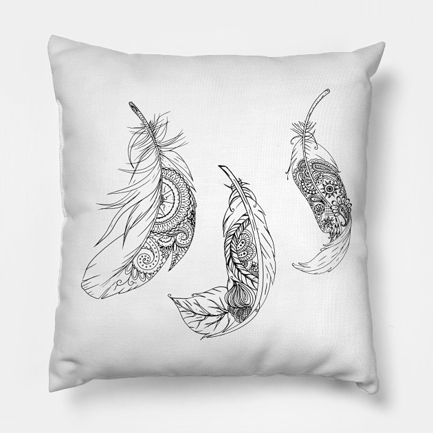 Feather Pattern Pillow by Gifts of Recovery