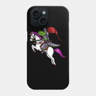 T-Rex Dinosaur Knight Riding Unicorn Phone Case