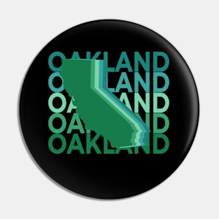 Oakland California Green Repeat Pin