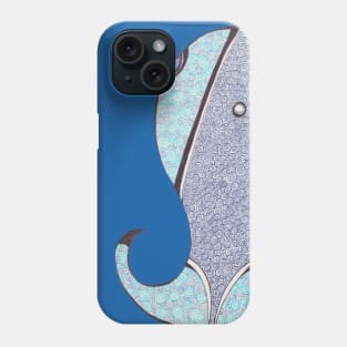 Whale Spiral Drawing Phone Case