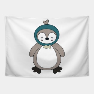 Cute penguin from Crash Landing on You Tapestry