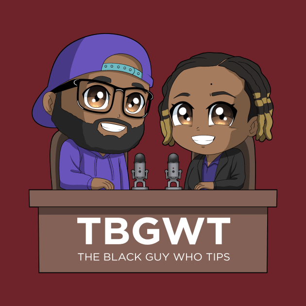 TBGWT Desk Logo by The Black Guy Who Tips Podcast