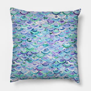 Marble Mosaic in Sapphire and Emerald Pillow