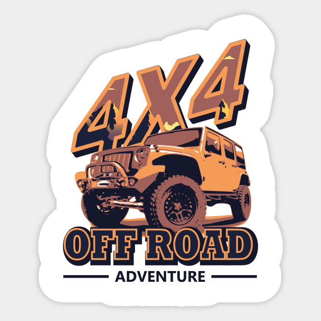 4x4 Off Road Jeep Adventure Jeep Adventure Sticker Teepublic