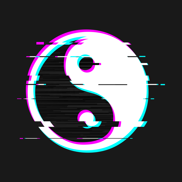 yin yang glitch - Yin Yang - T-Shirt | TeePublic