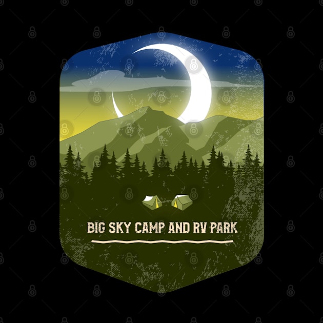 Big Sky Camp and RV Park Campground Campground Camping Hiking and Backpacking through National Parks, Lakes, Campfires and Outdoors of California by AbsurdStore