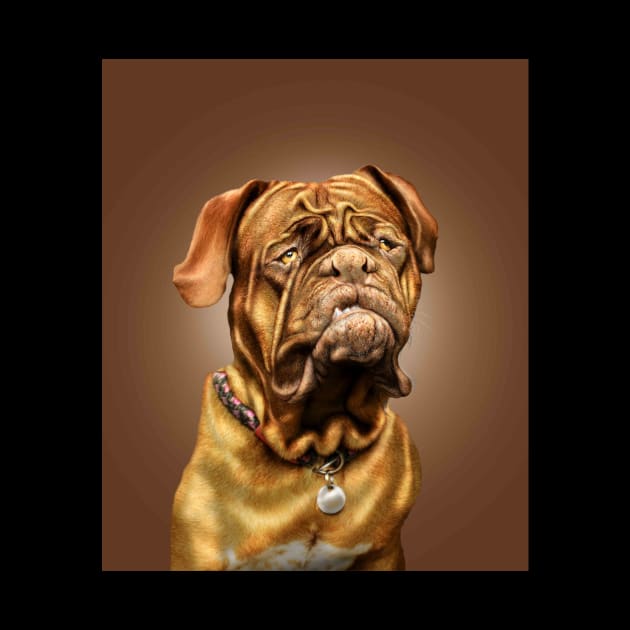 French Mastiff Dog Portrait by Random Galaxy