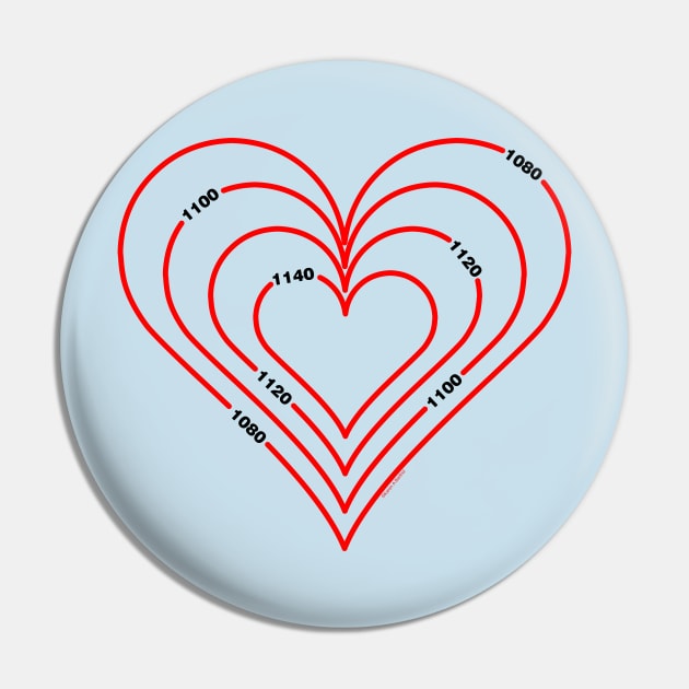 Civil Engineering Red Heart Pin by Barthol Graphics