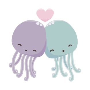 Kawaii cute jellyfish love T-Shirt