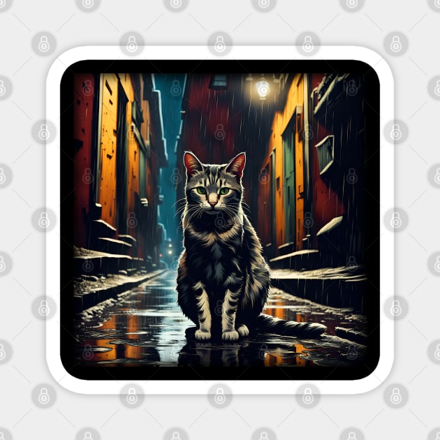 Street Cat Magnet by GarfunkelArt