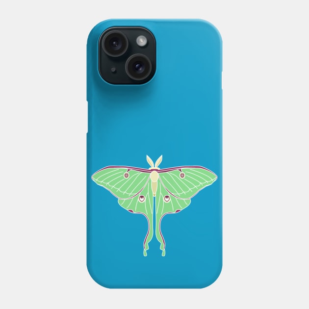 PATIENT LUNA MOTH BUTTERFLY Phone Case by JeanGregoryEvans1