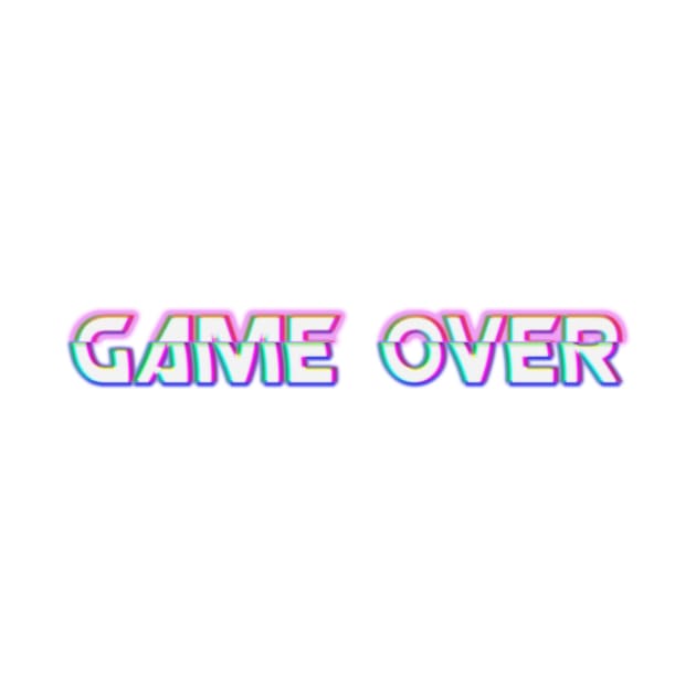 Game Over Glitch - Black by cherubi19