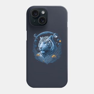 White Tiger at Night Time Phone Case