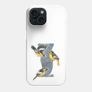 Avian Alphabet I - Bullock's oriole Phone Case