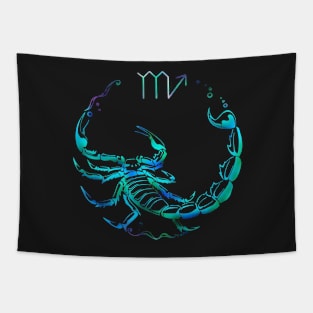 Scorpio Line art Tapestry