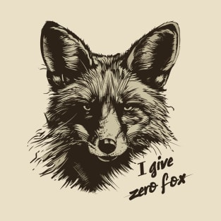 Hand drawn fox giving zero fox T-Shirt