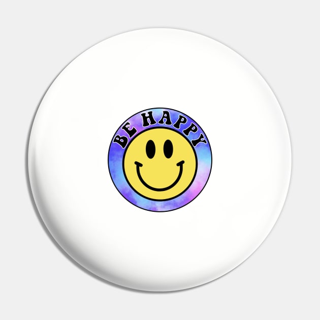 Be Happy Smiley Face Pin by lolsammy910