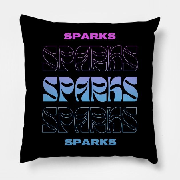 Sparks // Typography Fan Art Design Pillow by bambangbuta