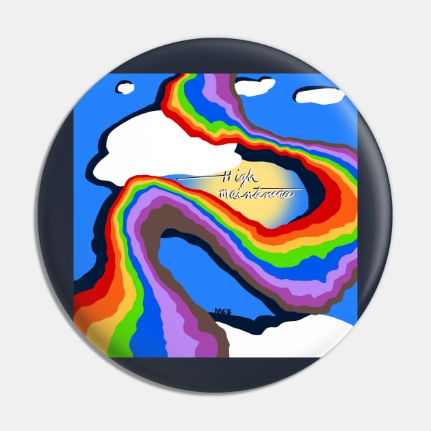 Ziggy Rainbow Pin by High Maintenance