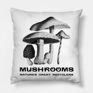 Mushrooms Recycle Pillow