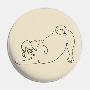 One Line Pug Pin