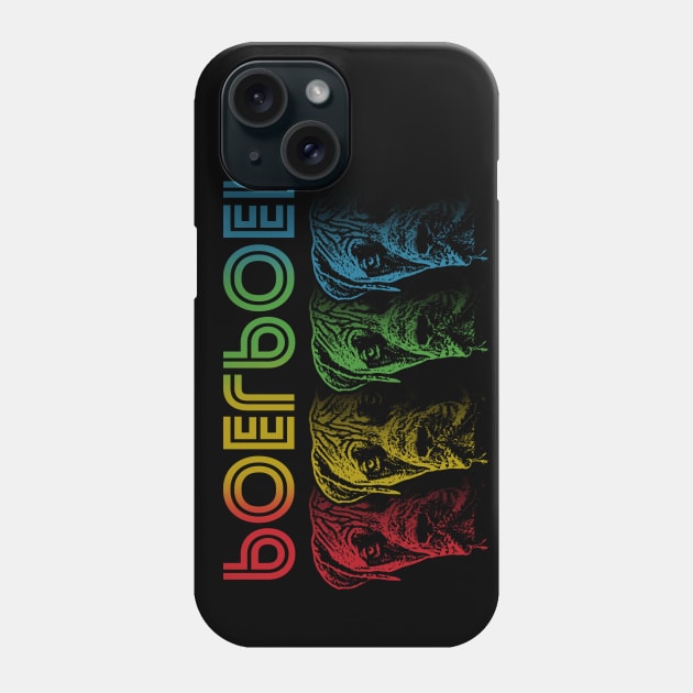 Cool Retro Groovy Boerboel Dog Phone Case by Madfido