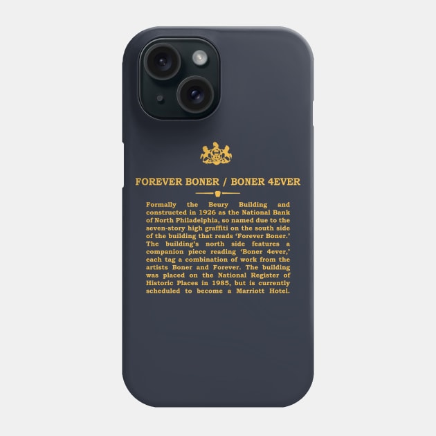 Real Historical Philadelphia - Forever Boner / Boner 4Ever Phone Case by OptionaliTEES