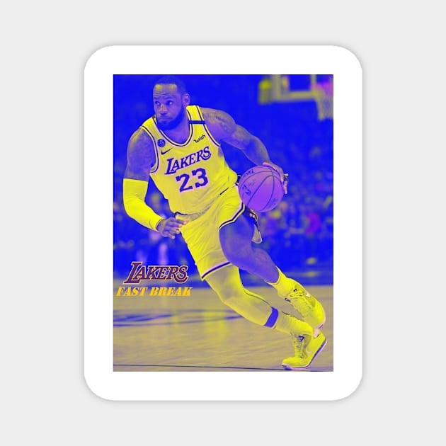 Lakers Fast Break Magnet by Pop Culture Cosmos