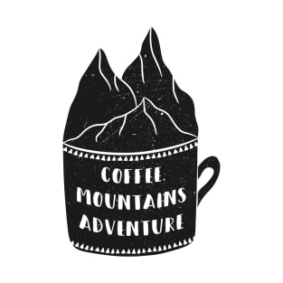 Coffee - Mountains - Adventure T-Shirt