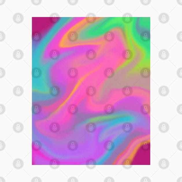 Abstract Rainbow Galaxy Retro 90s by Trippycollage