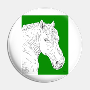 Horse green Pin